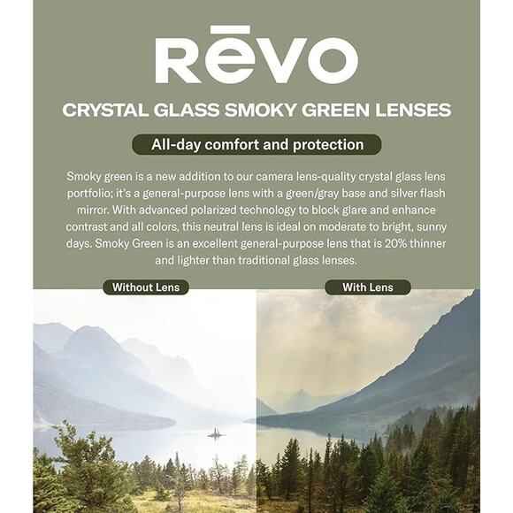 Revo Sierra Polarized Sunglasses RE 1161 01 Gloss Black Smoky Green Japan NEW - Picture 3 of 7